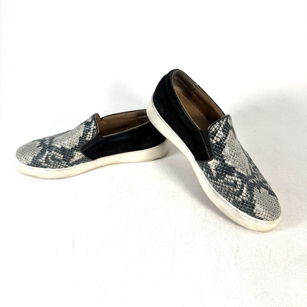 Vionic 356 Midi Snake Print Slip On Shoes Leather Women Flats Size 8